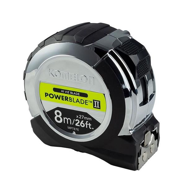 Komelon PowerBlade II Pocket Tape 8 Metre / 26ft (Width 27mm) | KOMMPT826E