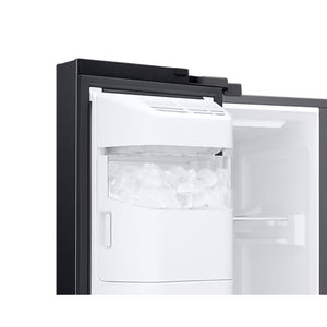 SAMSUNG Series 7 SpaceMax American Style Plumbed Fridge Freezer - Black | RS67A8811B1/EU