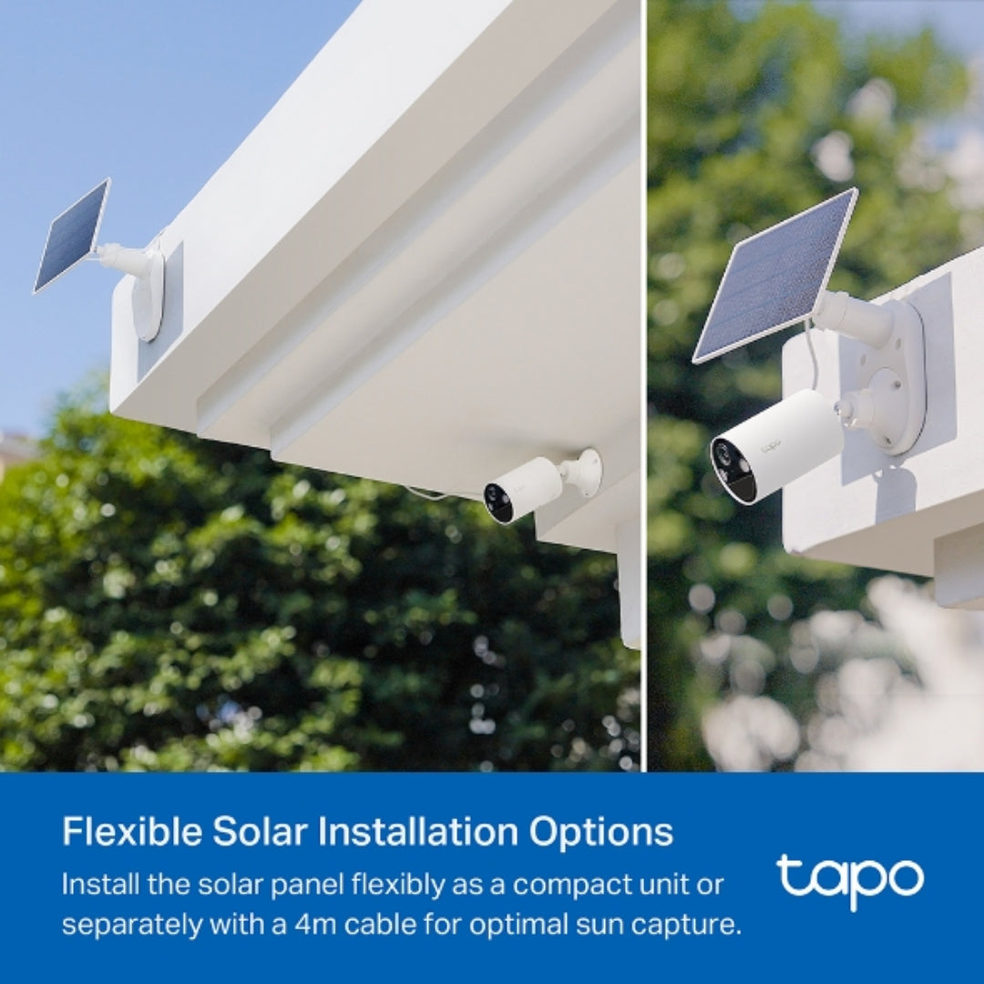 Tapo 2K Solar Powered Security Camera with Kit - White | TAPOC410KIT