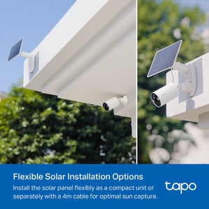 Tapo 2K Solar Powered Security Camera with Kit - White | TAPOC410KIT