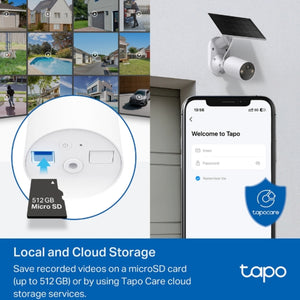 Tapo 2K Solar Powered Security Camera with Kit - White | TAPOC410KIT