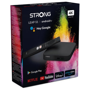 Strong Leap-S1 4K Ultra HD HDR Android Smart TV Box - Black | LEAP-S1UK