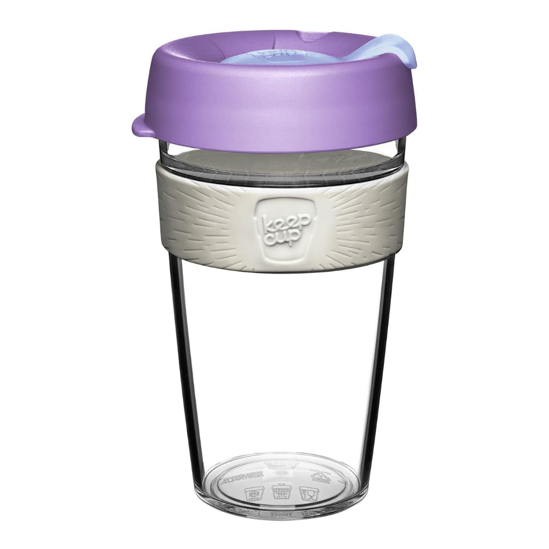 KeepCup Clear Reuseable Coffee Cup 16oz - Moonshine / Purple | CCMOON16