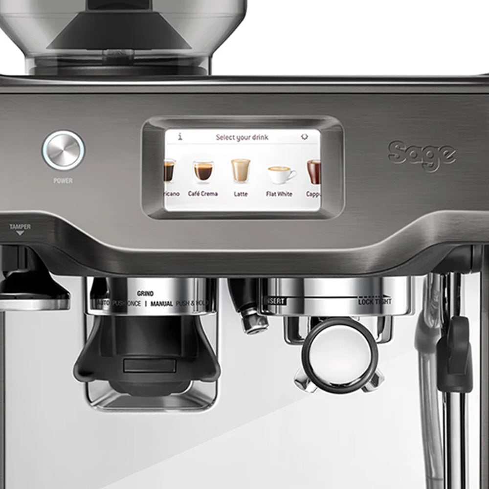 SAGE The Barista Touch Bean to Cup Coffee Machine - Black Stainless Steel | SES880BST4GUK1