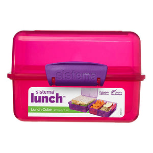 Sistema Itsy Bitsy Lunch Box Cube - Pink | 31735