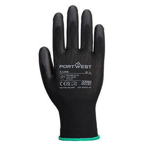 Portwest A120 PU Polyurethane Palm Glove - Black