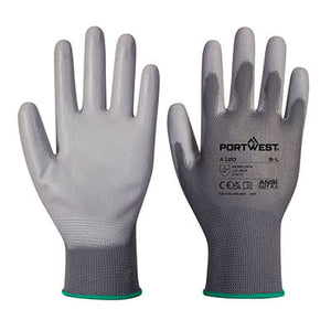 Portwest A120 PU Polyurethane Palm Glove - Grey