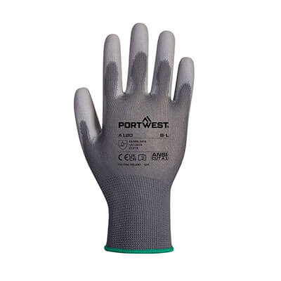 Portwest A120 PU Polyurethane Palm Glove - Grey