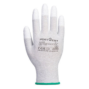 Portwest Antistatic PU Polyurethane Fingertip Glove - Grey
