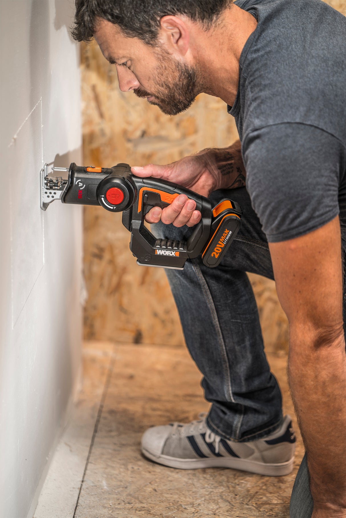 Worx Cordless 2 in 1 Axis Jigsaw / Reciprocating Saw 20v Kit | WX550.2