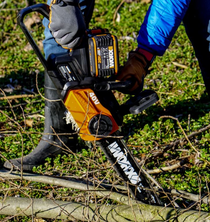 WORX Power Share Cordless Chain Saw - 30cm - 2 x 20V Batteries Included | WG381E