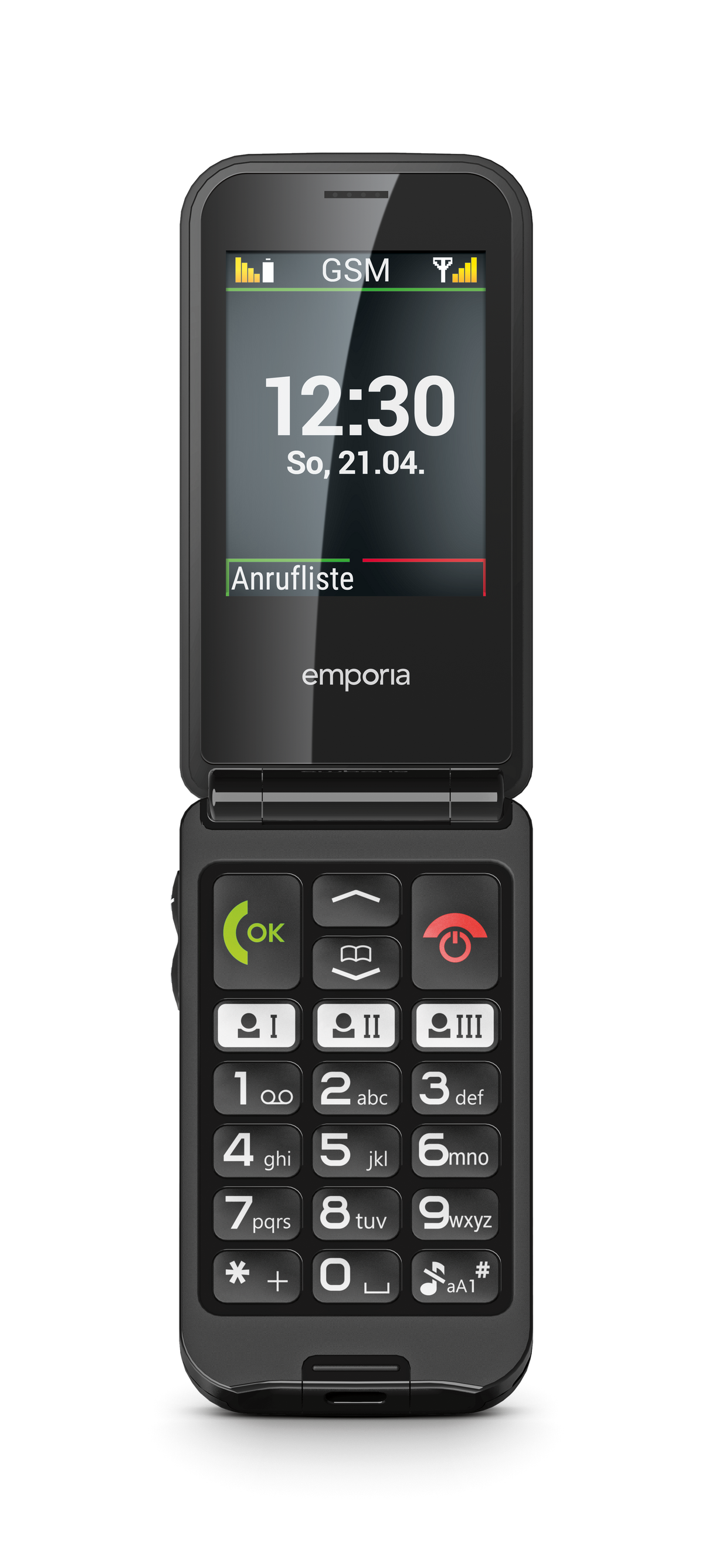 Emporia TALKglam Sim Free Flip Mobile Flip Phone - Black | F88_001