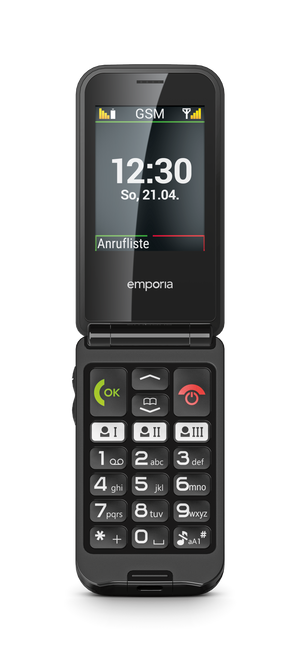 Emporia TALKglam Sim Free Flip Mobile Flip Phone - Black | F88_001