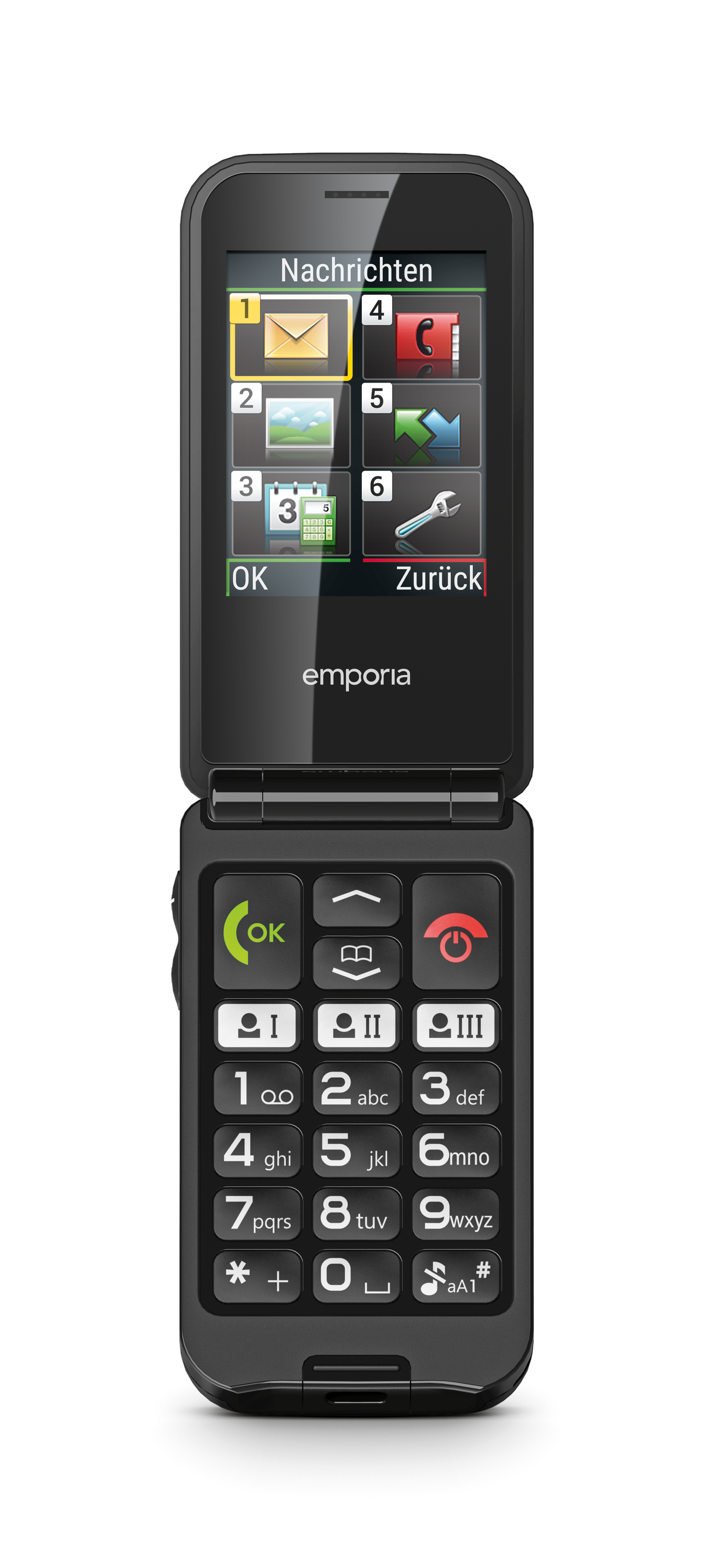 Emporia TALKglam Sim Free Flip Mobile Flip Phone - Black | F88_001