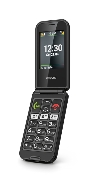 Emporia TALKglam Sim Free Flip Mobile Flip Phone - Black | F88_001