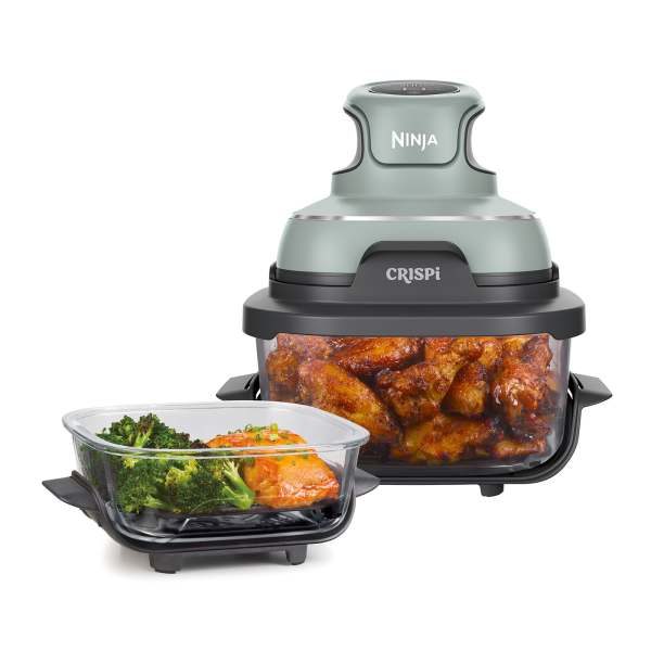 Ninja CRISPi 4 in 1 Portable Glass Air Fryer 4.5 Litre - Sage | FN101UKSG