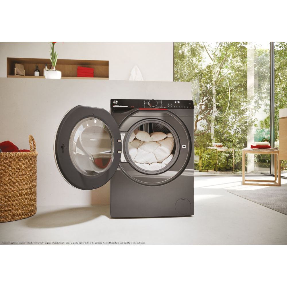 Hoover H-Wash 700 9KG 1600 RPM Washing Machine - Anthracite | H7W69MBCR-80