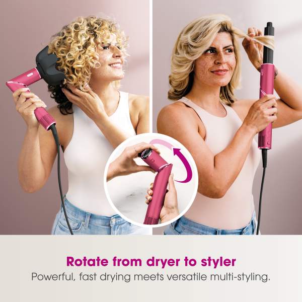 Shark FlexStyle 5 in 1 Air Styler and Hair Dryer with Storage Case - Malibu Pink | HD440BPUK