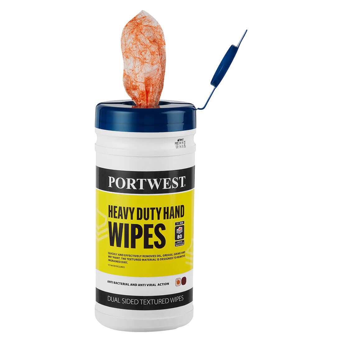 Portwest IW30 Heavy Duty Orange Hand Wipes 80 Pack | IW30ORR