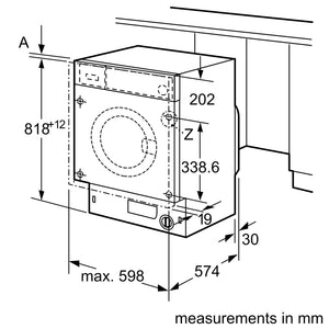 BOSCH Series 8 Integrated 8 kg 1400 Spin Washing Machine | WIW28502GB