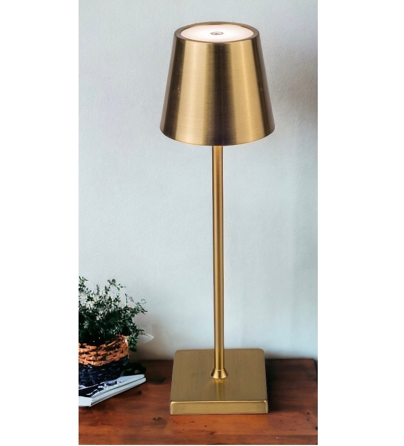 Macquillan Rechargeable LED Table Lamp - Antique Plated Gold | MQL1510