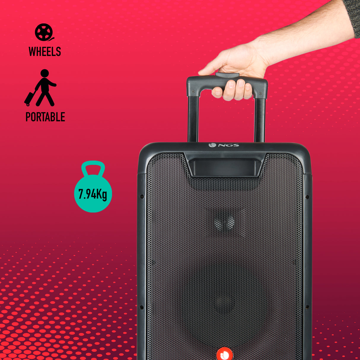 NGS Portable Trolley Speaker 200W with Micophone | 619997