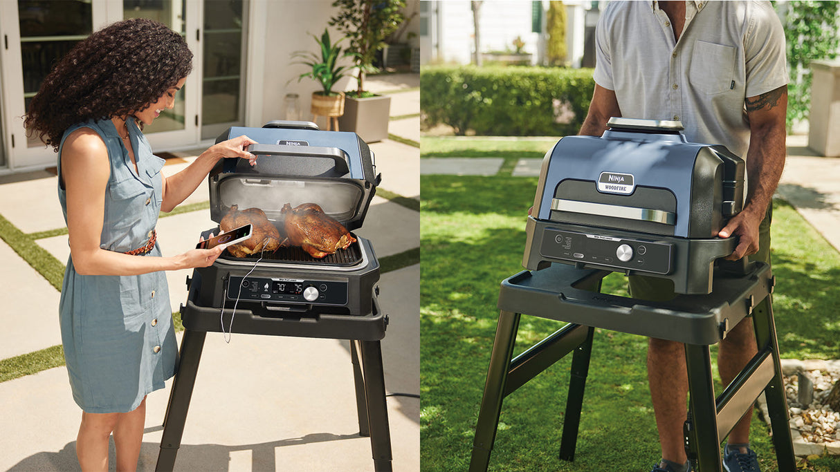 Ninja Woodfire Pro Connect XL Electric BBQ Grill & Smoker with Probe | OG901UK