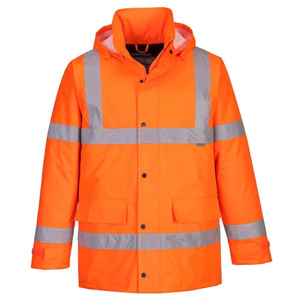 Portwest Hi-Vis Winter Traffic Jacket - Orange