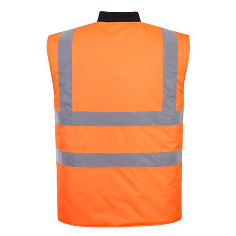 Portwest Hi-Vis Reversible Bodywarmer Jacket - Orange