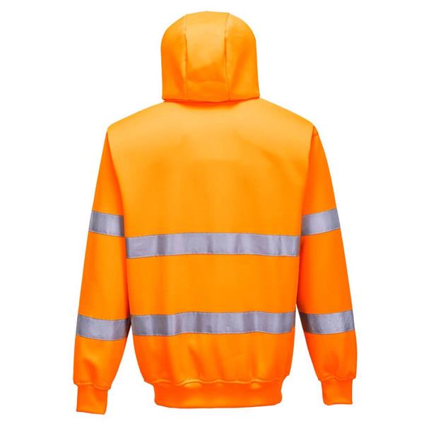 Portwest Hi-Vis Zip Front Hoodie - Orange