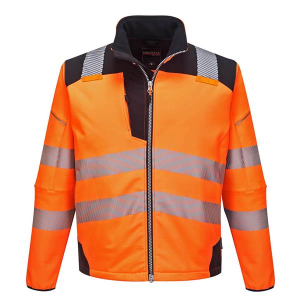 Portwest PW3 Hi-Vis Softshell Jacket - Orange/Black