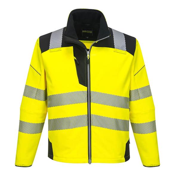 Portwest PW3 Hi-Vis Softshell Jacket - Yellow/Black