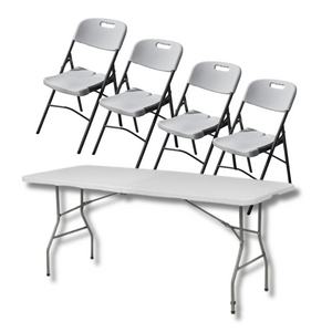 6ft Catering Table & 4 Catering Chairs