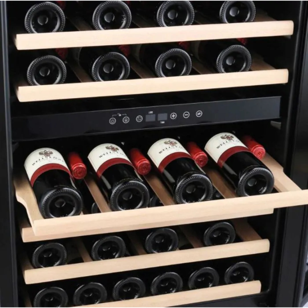 Amica 46 Bottle 60cm Freestanding Wine Cooler - Black | AWC600BL