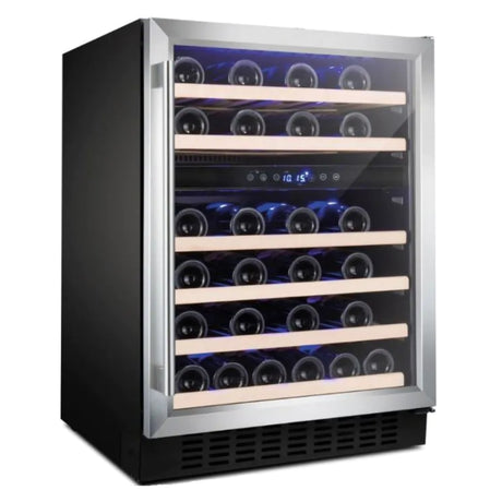 Amica 46 Bottle 60cm Freestanding Wine Cooler - Stainless Steel | AWC600SS