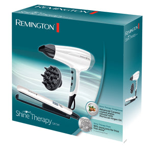 Remington Shine Therapy Hair Dryer + Striaghtener Gift Set | S8500GP