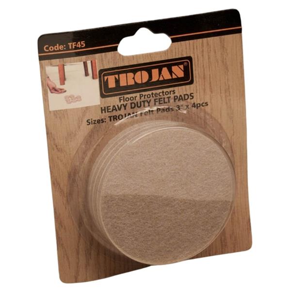 Trojan Felt Pads Beige 75mm | TF45