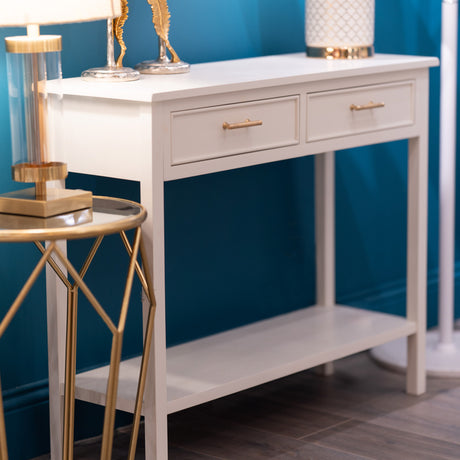 Tara Lane Ainsley 2 Drawer Console Table - Soft Cream | TL5529