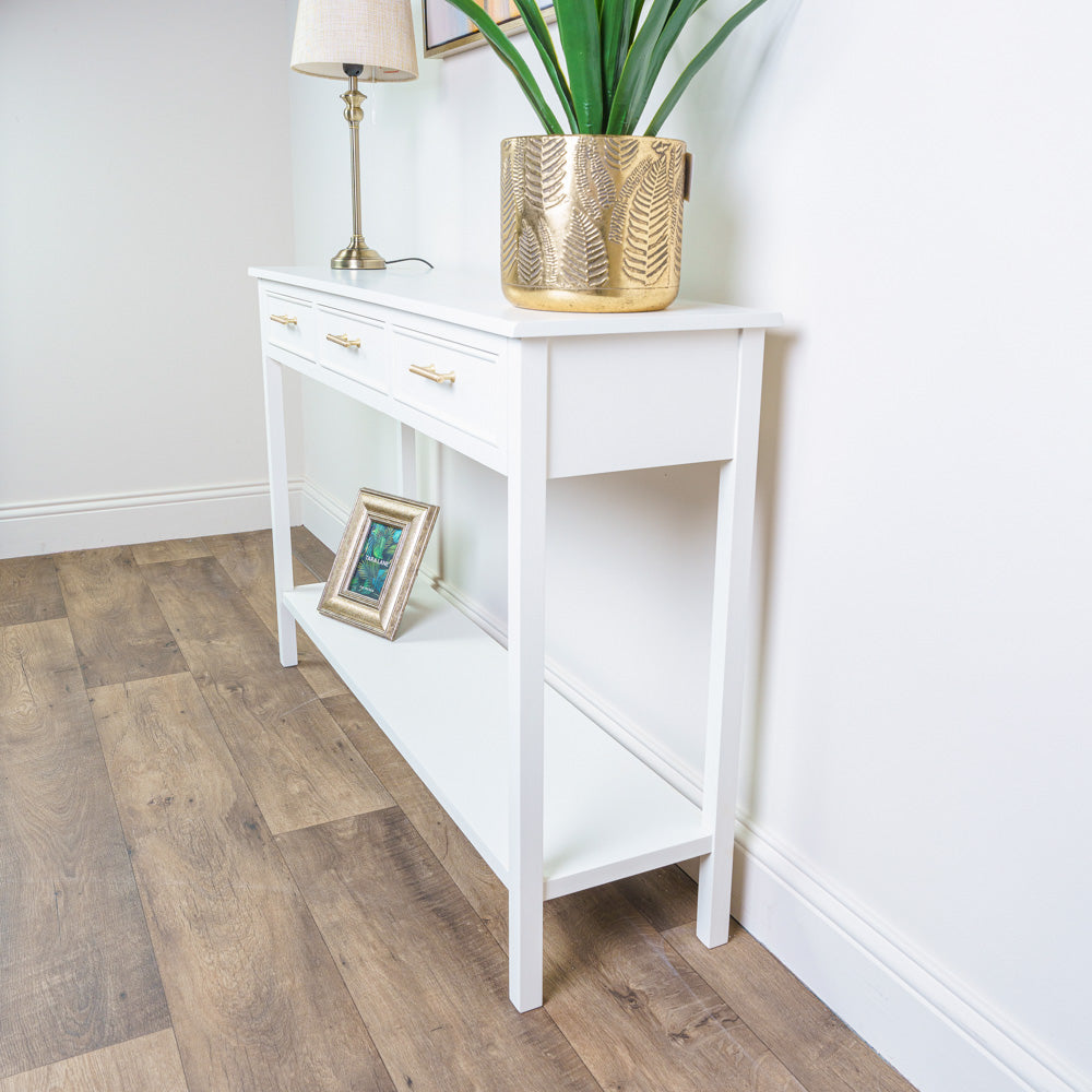 Tara Lane Ainsley 3 Drawer Console Table - Soft Cream | TL5530