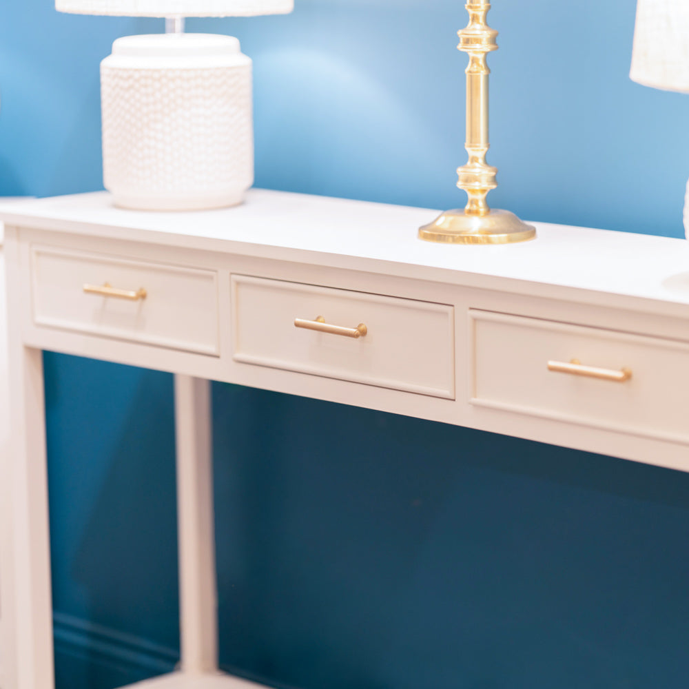 Tara Lane Ainsley 3 Drawer Console Table - Soft Cream | TL5530