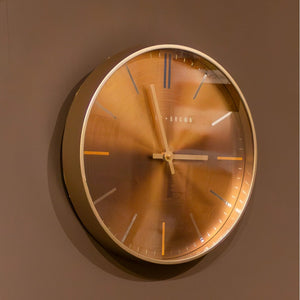 Tara Lane Baker and Brown Metallic Wall Clock 30cm - Gold | TL5999