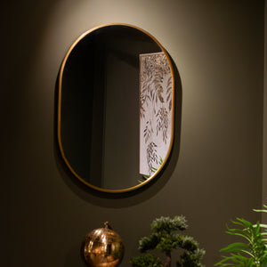 Tara Lane Modena Oval Wall Mirror 50cm x 70cm - Gold | TL6042