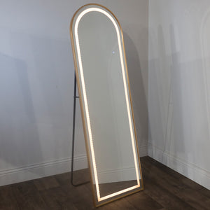 Tara Lane Modena LED Cheval Arch Mirror 160cm x 50cm - Gold | TL6297