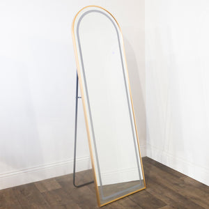 Tara Lane Modena LED Cheval Arch Mirror 160cm x 50cm - Gold | TL6297