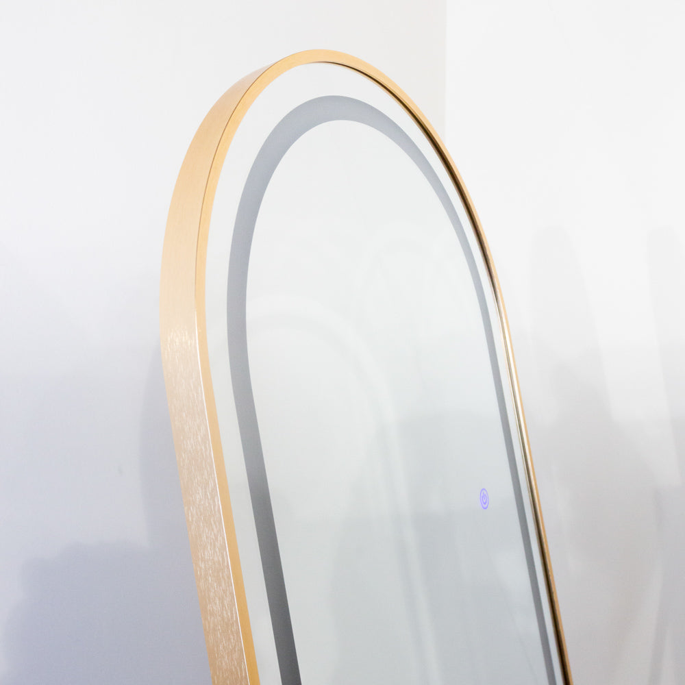 Tara Lane Modena LED Cheval Arch Mirror 160cm x 50cm - Gold | TL6297