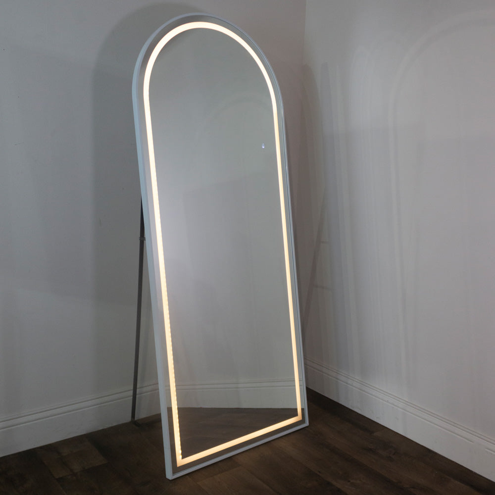 Tara Lane Modena LED Cheval Arch Mirror 170cm x 70cm - White | TL6300