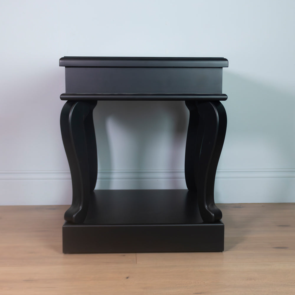 Tara Lane Scroll End Table - Black | TL6493