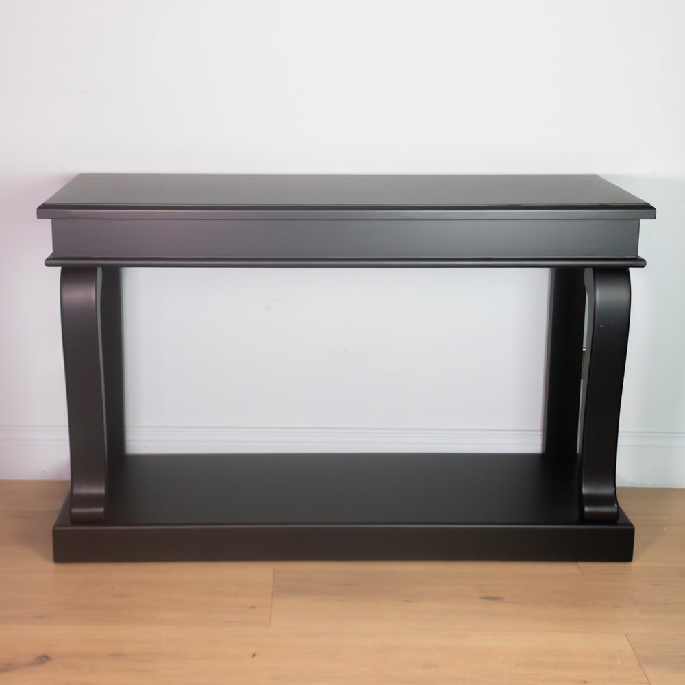 Tara Lane Scroll Console Table 130cm - Black | TL6502