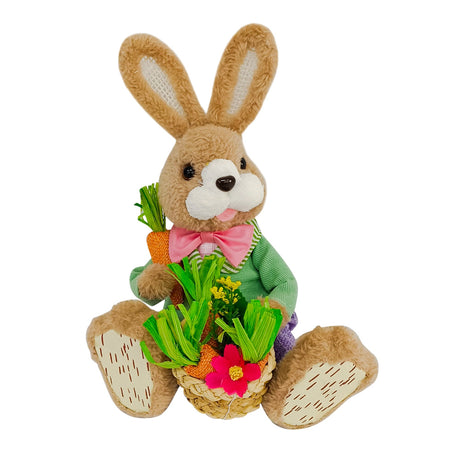 Tara Lane Easter Bunny Sitting with Basket Boy 23cm | TL6812