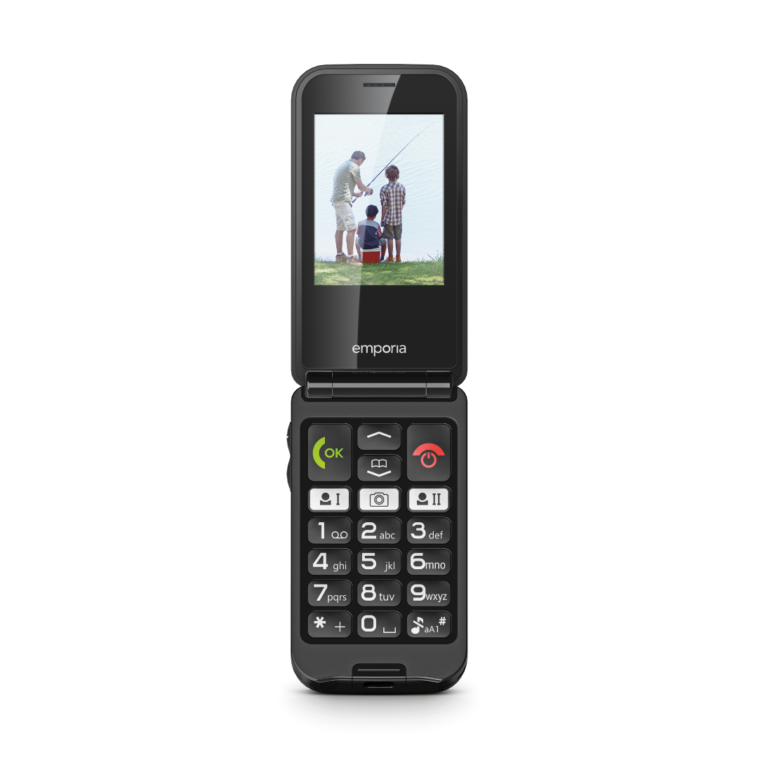 Emporia TALKglam Sim Free Flip Mobile Flip Phone - Black | F88_001